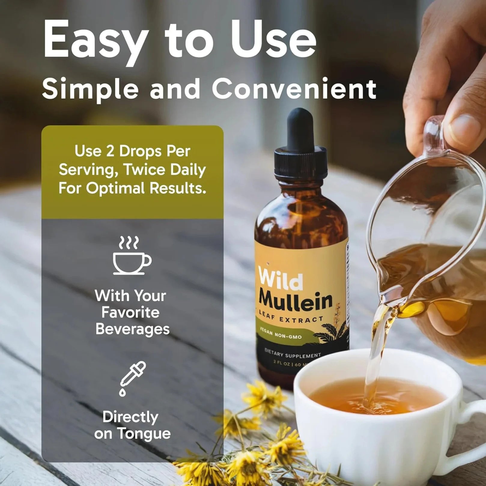 Maximum Potency Mullein Drops for Smokers