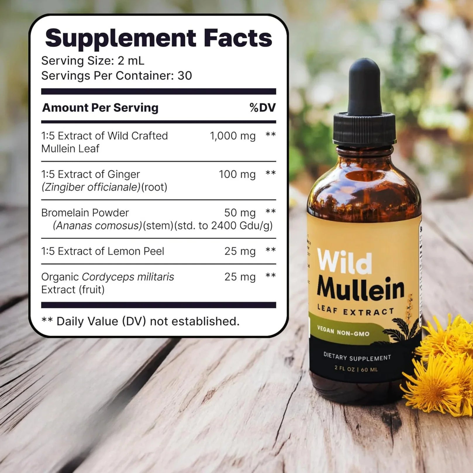 Maximum Potency Mullein Drops for Smokers